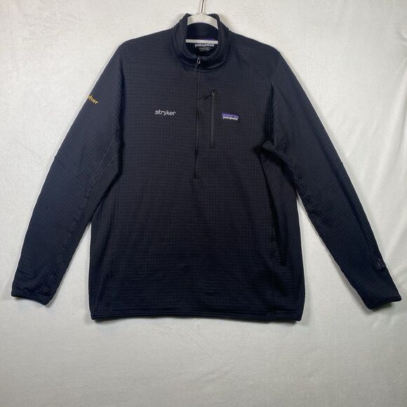 Patagonia R1 Air Tech Fleece 1/4 Zip Pullover Black – Size XL - Picture 1 of 14